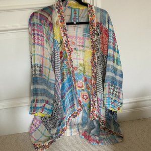 Johnny Was Embroidered floral Kimono
